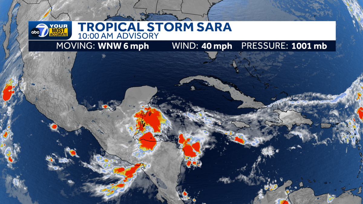 Tropical Storm Sara makes landfall in Belize