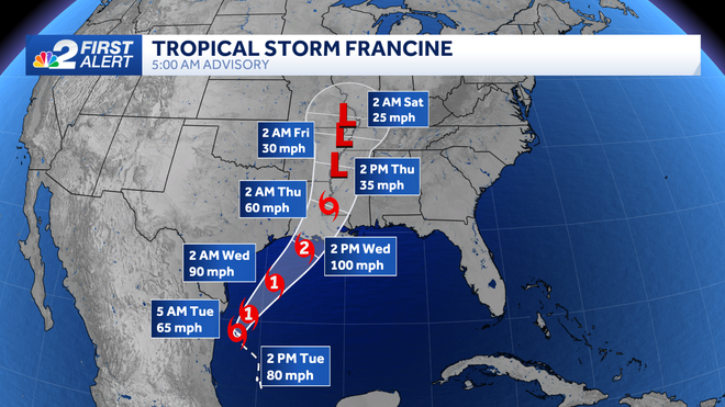 tropical storm francine