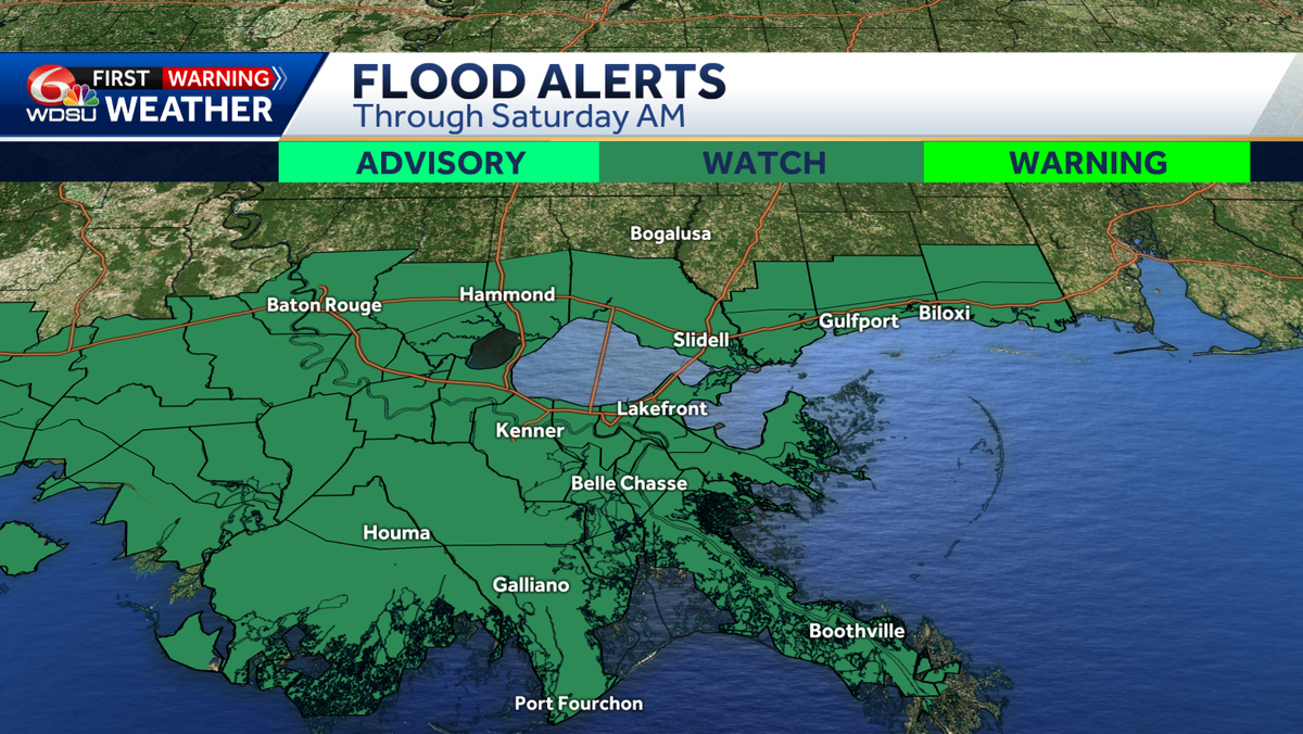 New Orleans weather forecast flood watch how much rain will I get
