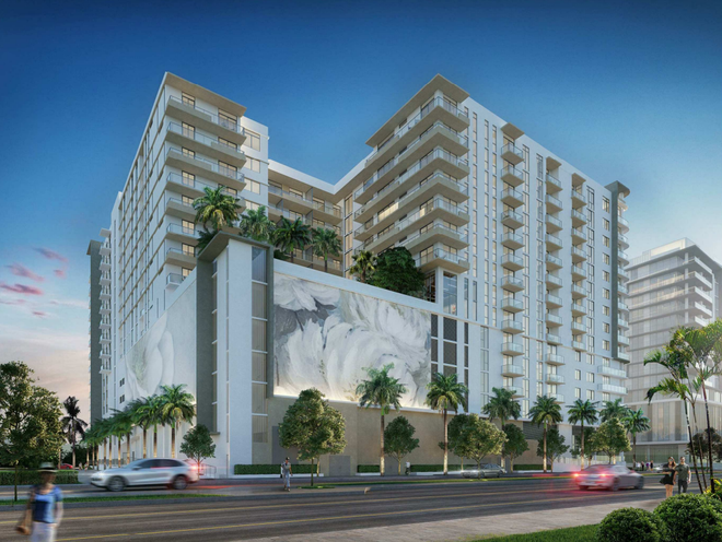 ﻿A rendering, provided by Collier County, of the pre-approved designs for the East Naples apartment complex.