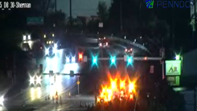 Crash blocks Route 30 intersection in York County, Pa.