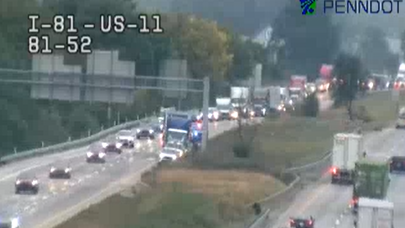 Traffic backed up following Interstate 81 crash in Cumberland County, Pa.