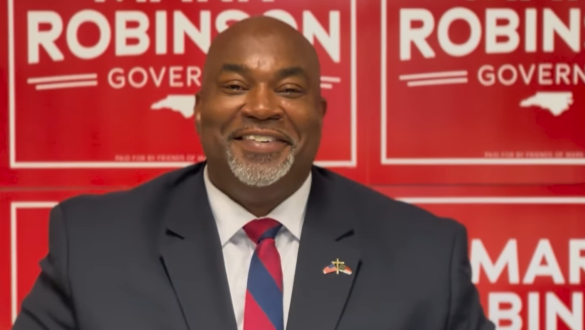 Mark Robinson was hospitalized during a campaign rally in Mount Airy