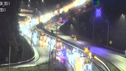Traffic backs up following crash on I-283 in Dauphin County, Pa.