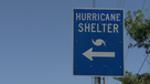 Hurricane shelter sign