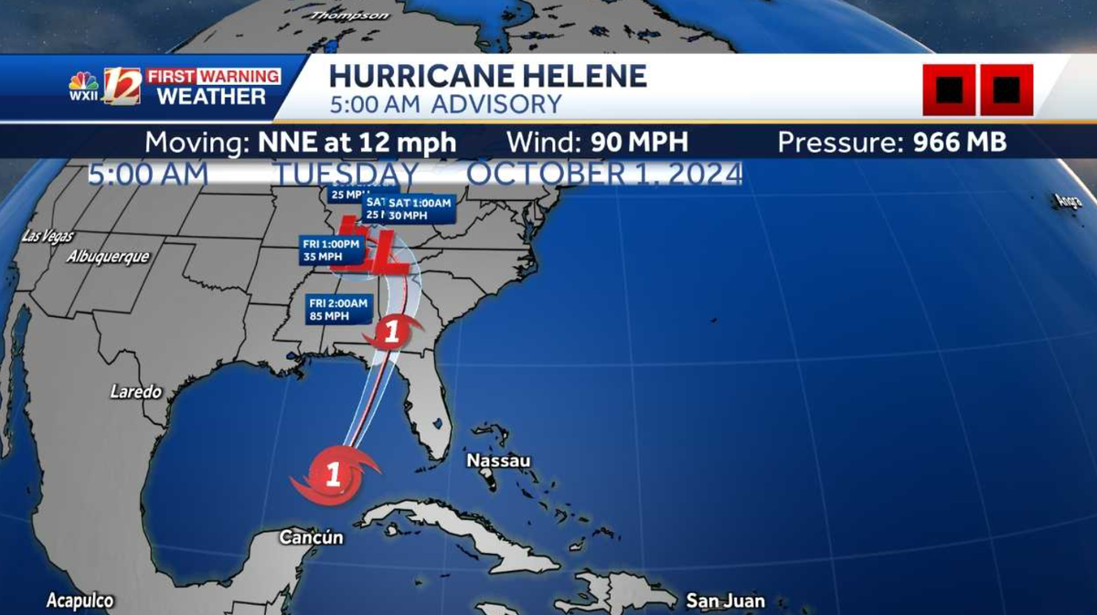 Hurricane Helene Florida Landfall updates tracking towards North Carolina