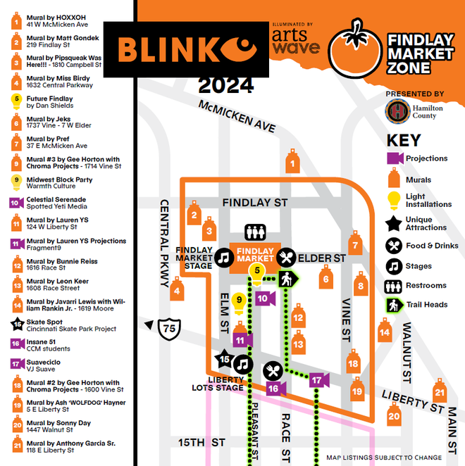 BLINK Cincinnati Map shows 80+ installation's for nation's largest