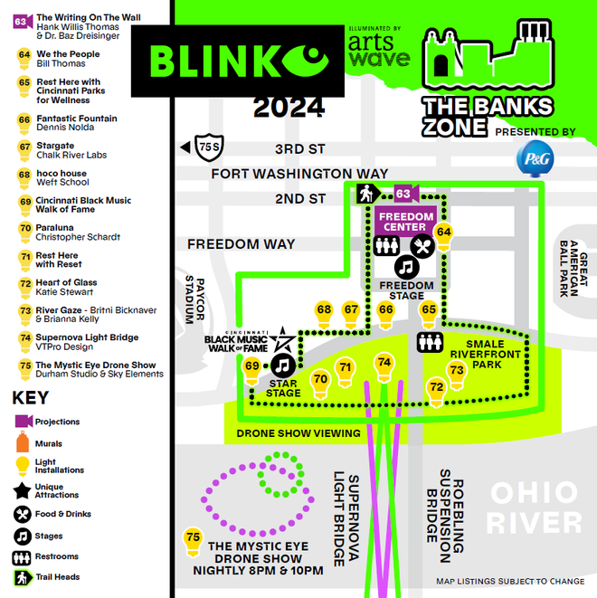 BLINK Cincinnati Map shows 80+ installation's for nation's largest