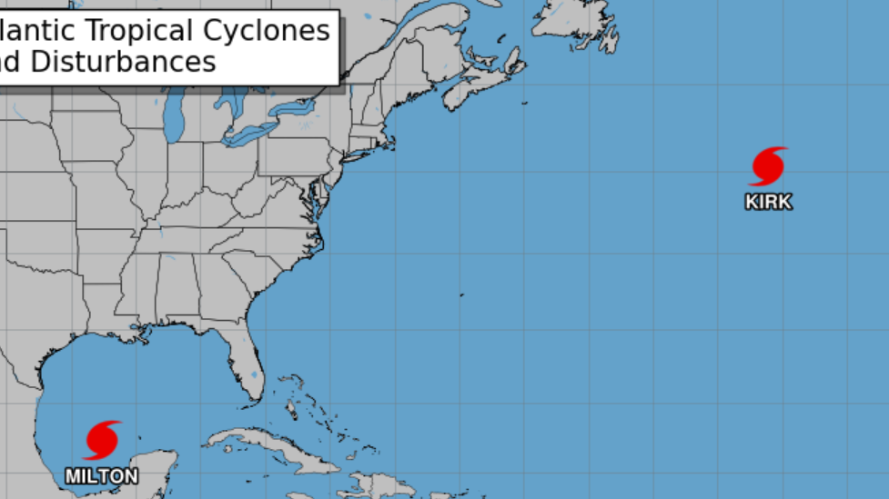 Tracking hurricanes Milton threatens Florida; Kirk, Leslie churn