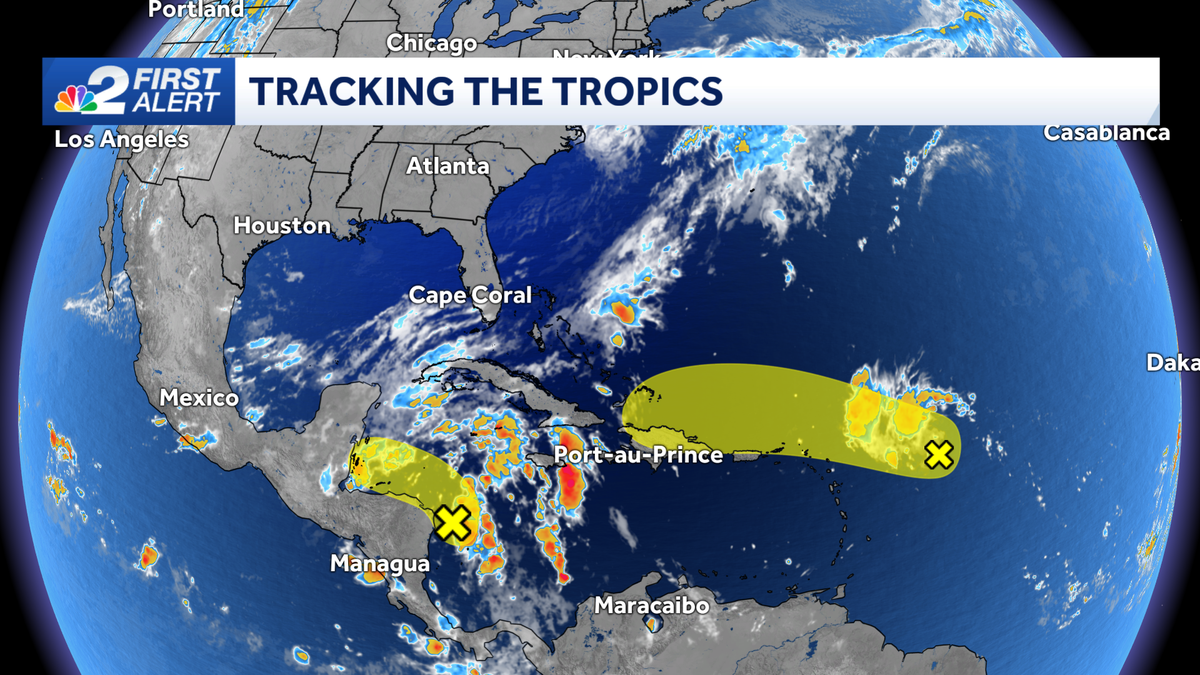 Tropical disturbance heads for Caribbean islands as formation odds drop