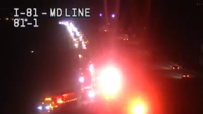 Massive backup after crash shuts down Interstate 81 in Franklin County, Pa.