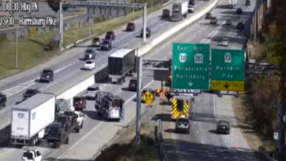Crash blocks traffic on Route 30 ramp in Lancaster County, Pa.