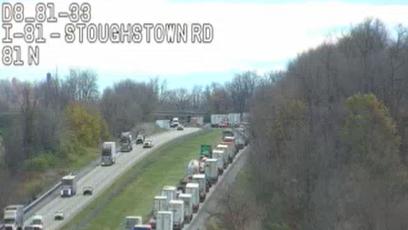 Traffic backs up following Interstate 81 crash in Cumberland County, Pa.