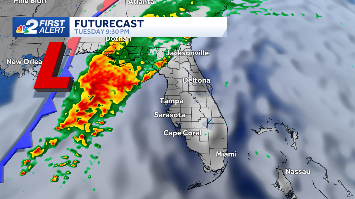 Tracking a strong cold front heading for the Gulf Coast