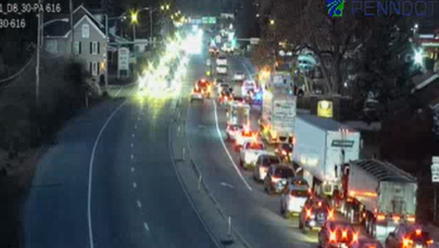 Crash blocks lane of traffic on Route 30 in York County, Pa.