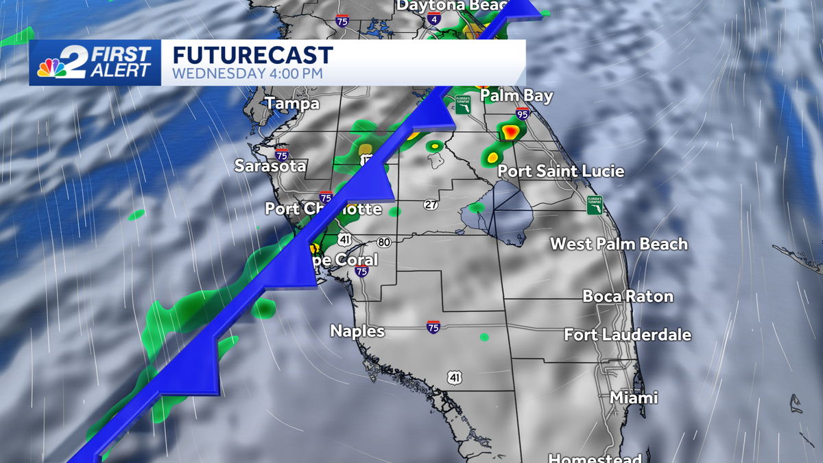 One more quiet day before strong cold front moves into the Gulf Coast