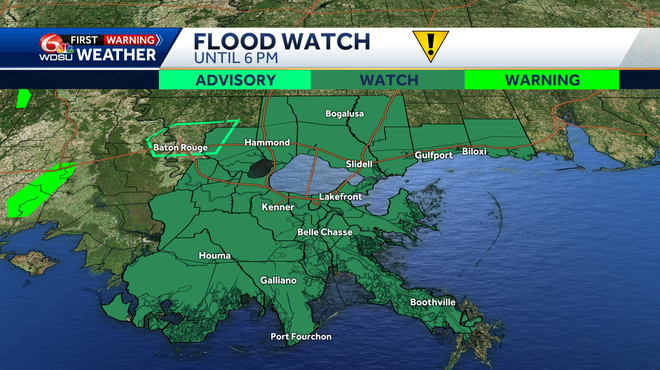 Louisiana Flood Watch Tuesday