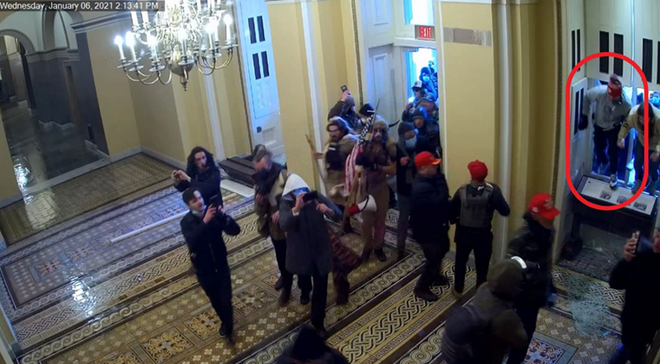 George Gonzalez, 46, entering the Capitol building.