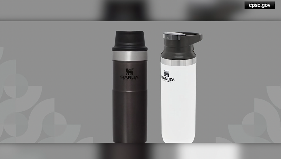 Stanley travel mug recall Burn hazard alert