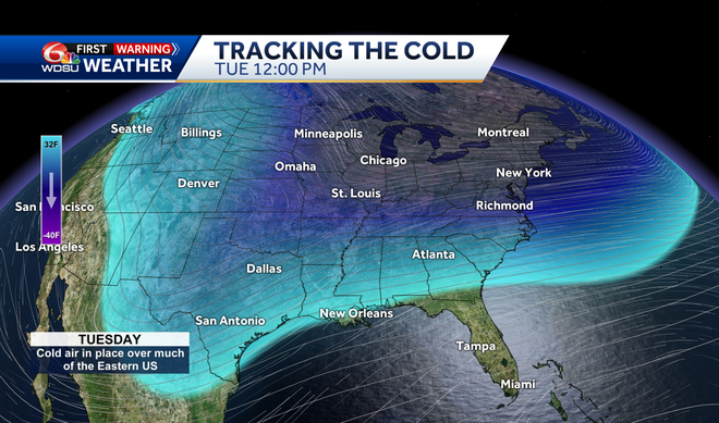 incoming cold air