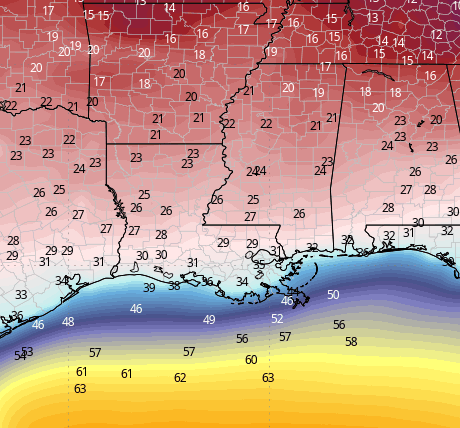 incoming cold air