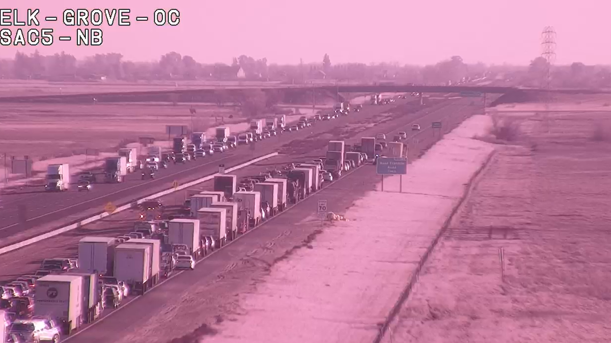 Crash involving big rig causes delays on I-5 in Sacramento County