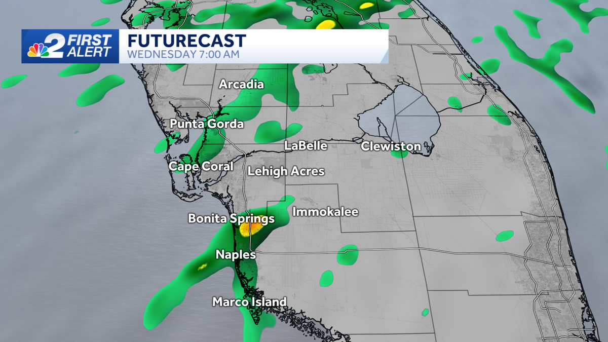 Wet, windy and cold conditions across the Gulf Coast Wednesday