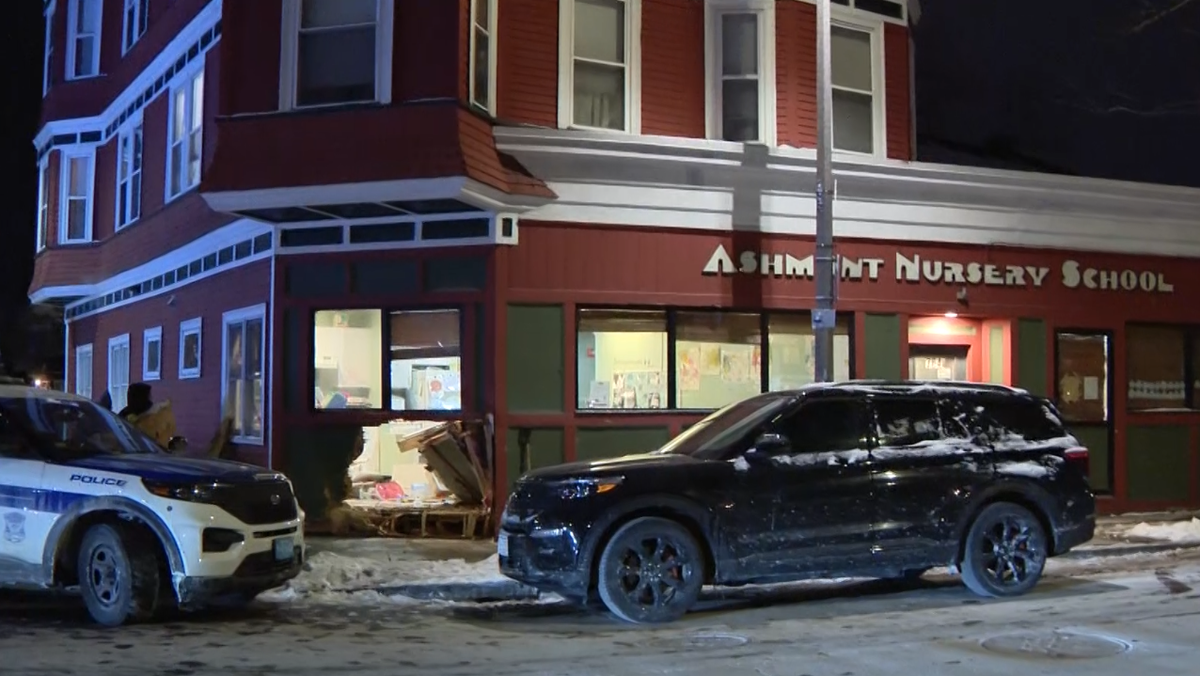 Police investigate after car crashes into school in Dorchester