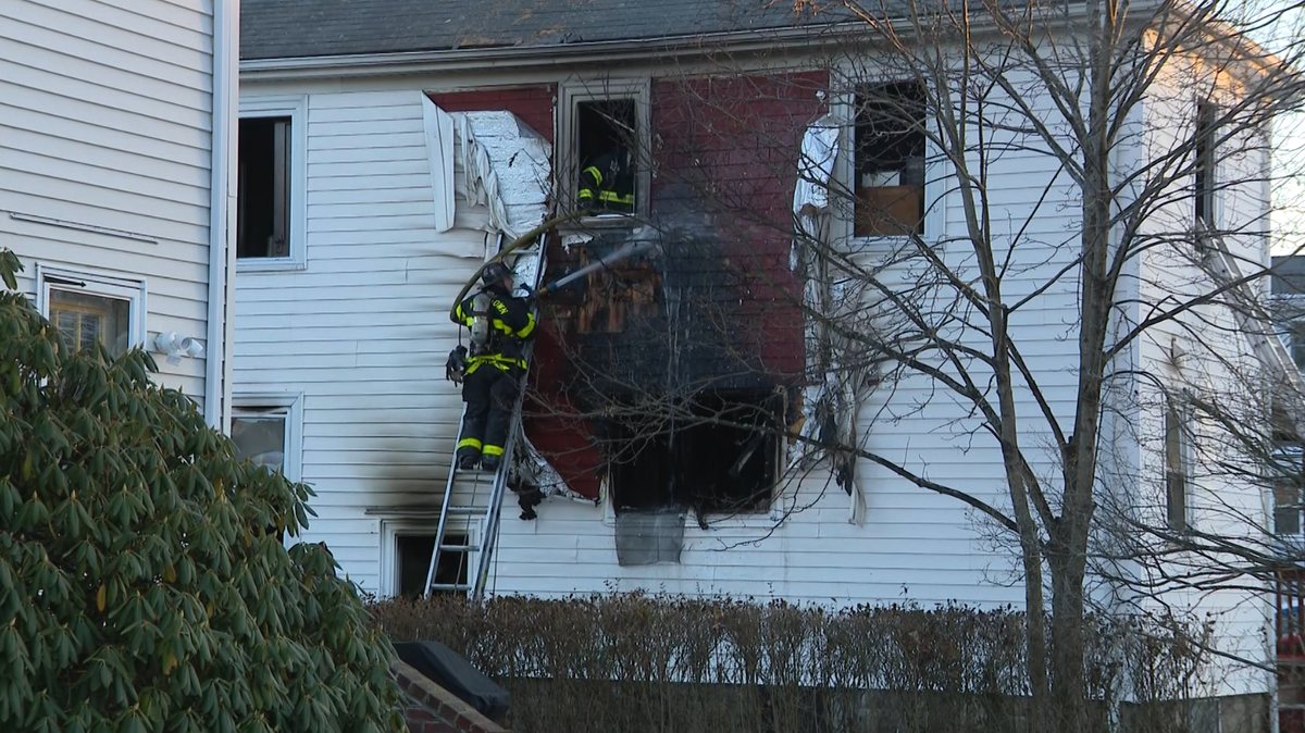Firefighters battle 2-alarm house fire in Watertown