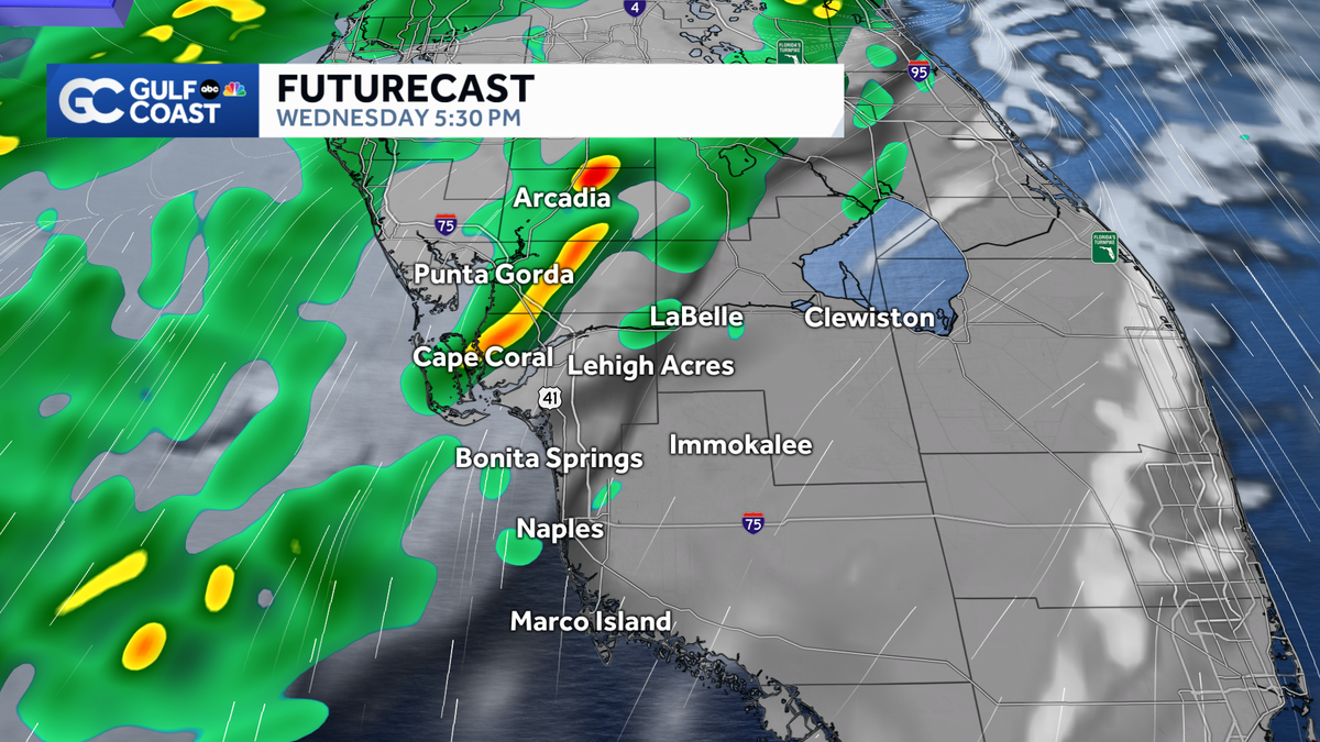Cold front brings rain chances to the Gulf Coast Wednesday