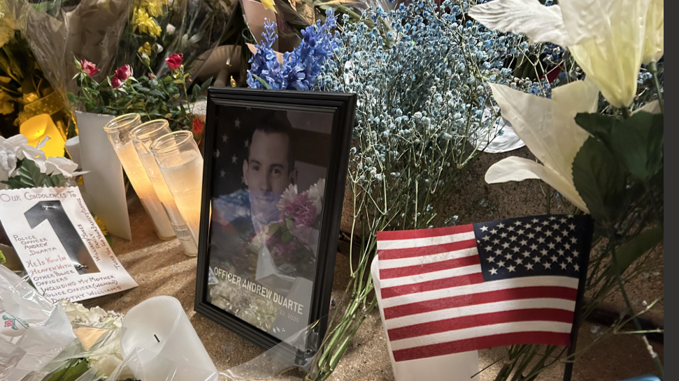 PHOTOS: Flowers laid, candles lit in honor of fallen West York officer ...