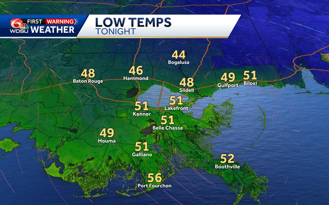 The low temperatures tonight