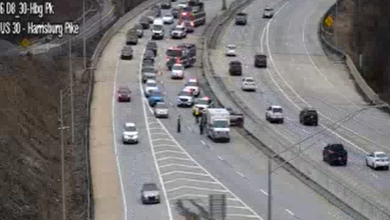 Traffic crawling on Route 30 following crash in Lancaster County, Pa.