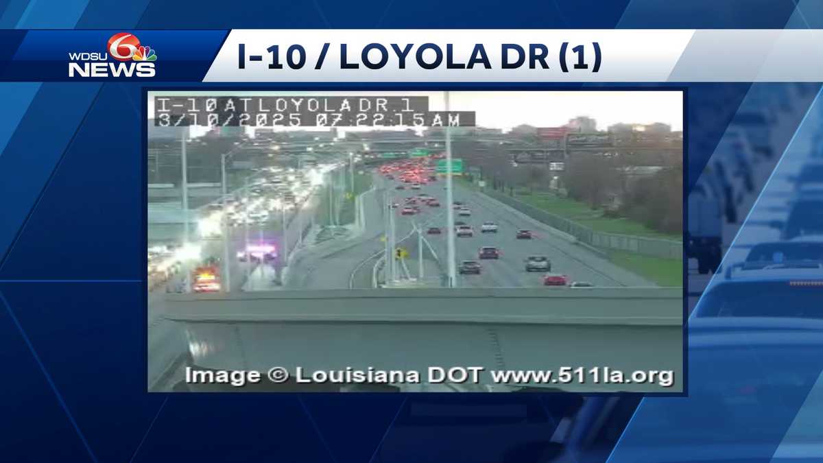 Heavy congestion on I-10 W in Kenner after Monday morning crash