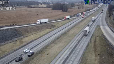 Crash shuts down stretch of Interstate 81 in Franklin County, Pa.