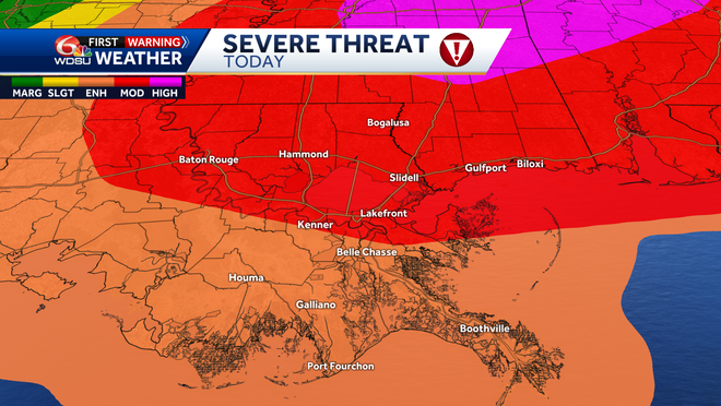 Southeast Louisiana could see severe weather including tornadoes ...