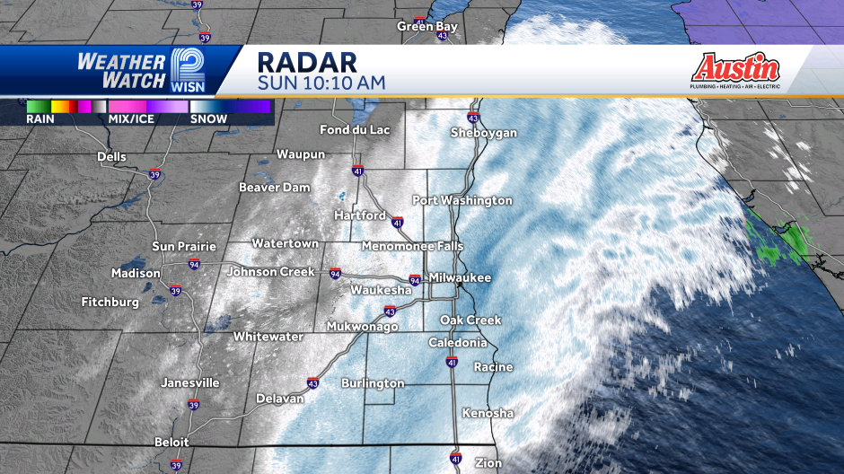 A snowy Sunday morning in Southeast Wisconsin