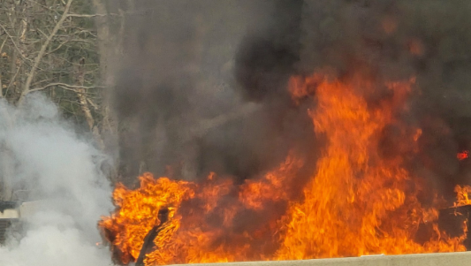 Route 2 reopens following closure caused by crash and car fire