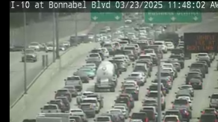 Lanes reopen after car fire causes major delays on I-10 East