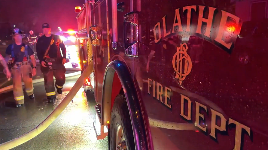 Olathe, Kansas, house fire caused by lightning strike