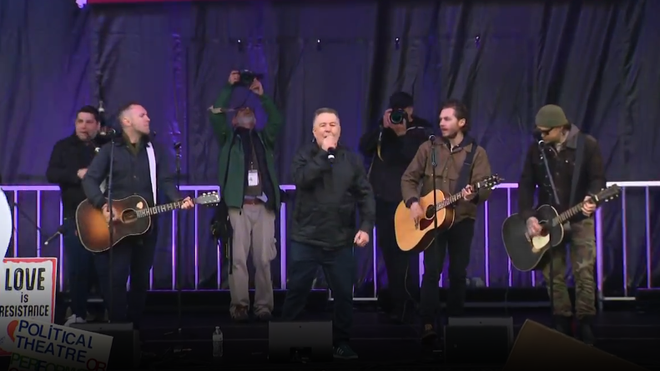 dropkick murphys perform at hands off! rally in boston