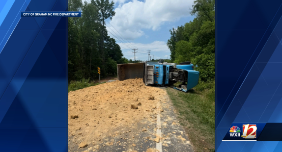 Dump truck rollover crash shuts down Senator Ralph Scott Parkway, City ...