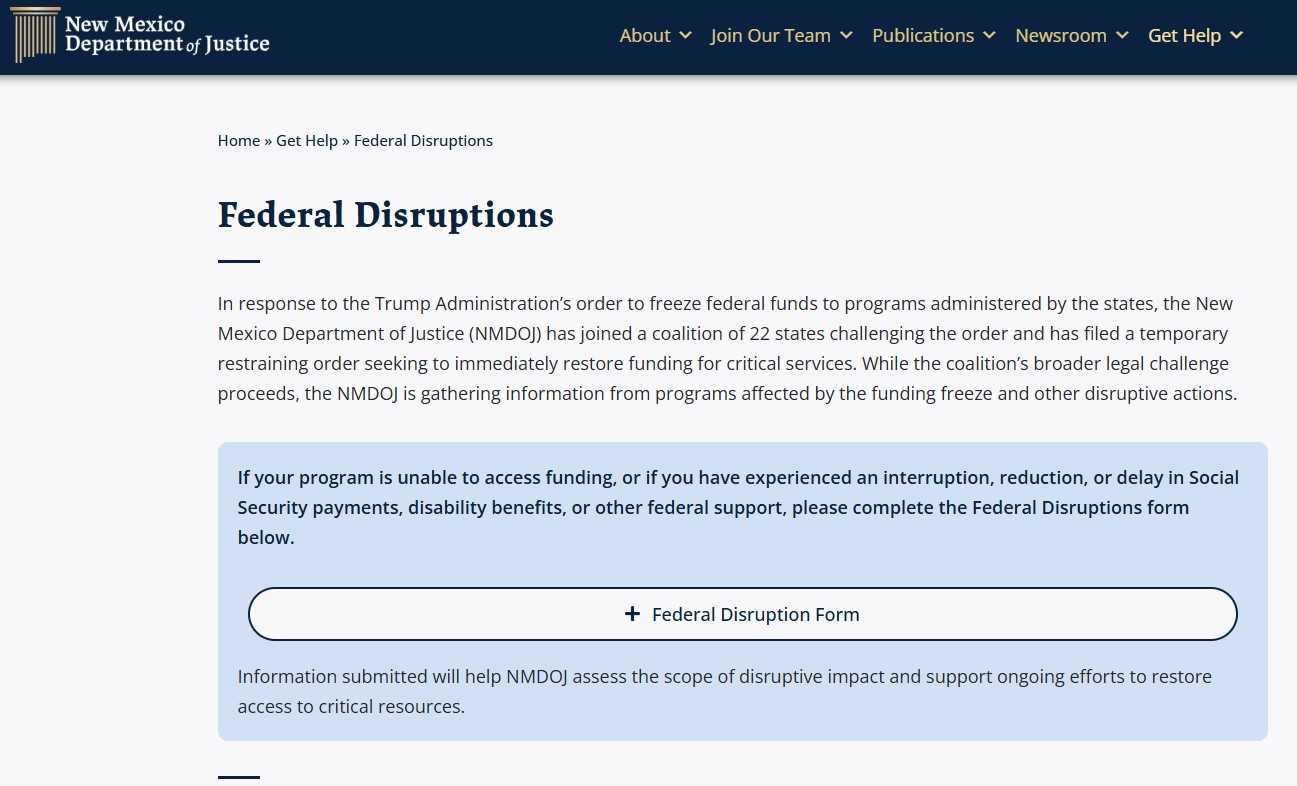 Interactive map shows federal fund freezes in New Mexico