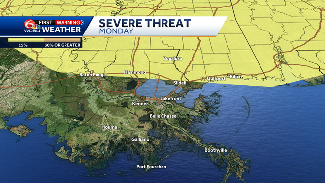 Feeling like 100, scattered afternoon storms in New Orleans