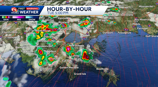 Storm Chances Peak Tuesday with Heavy Rain Possible