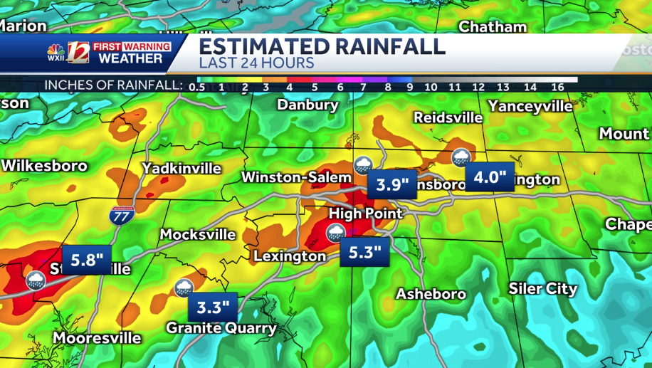 Risk for heavy rain, severe storms, and flooding may develop again in North Carolina on Friday