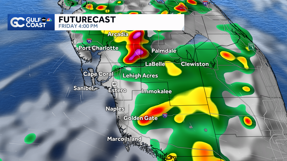 From sunshine to storms Friday across Southwest Florida