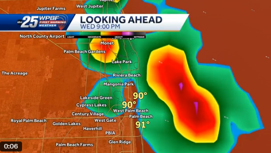 Tracking storms Wednesday evening across South Florida