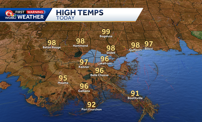 ALERT DAY: Extreme Heat Warning Wednesday Plus Tropical Moisture Building