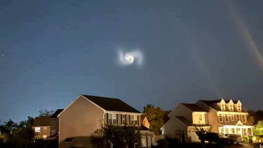 Did you see it? Rocket launch creates spiral of light in the night sky